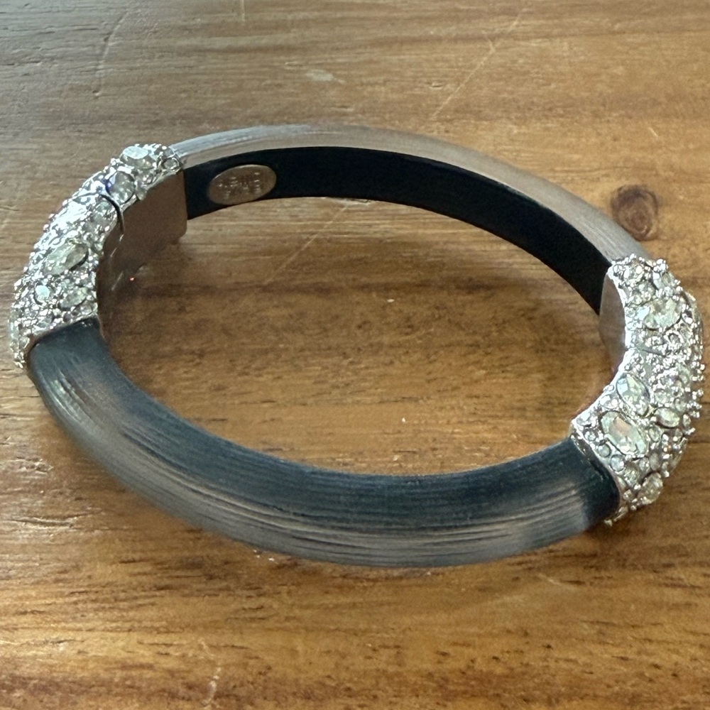 Alexis BITTAR Black and Silver Lucite Bracelet